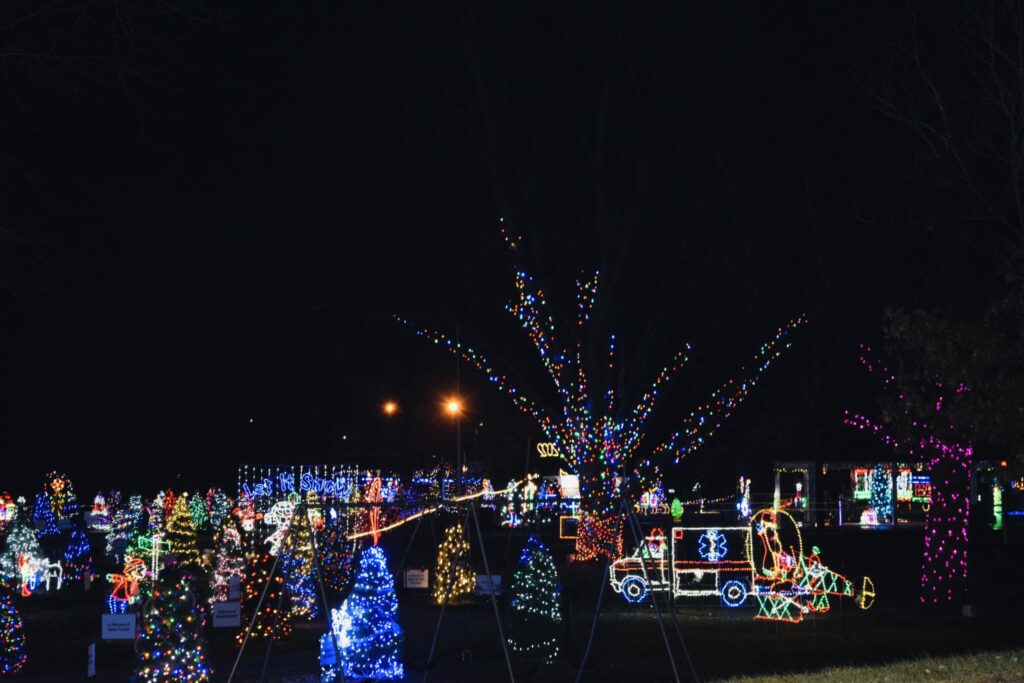 Richland Center's Rotary Lights in the Park light up the night as the town's favorite holiday light display.
