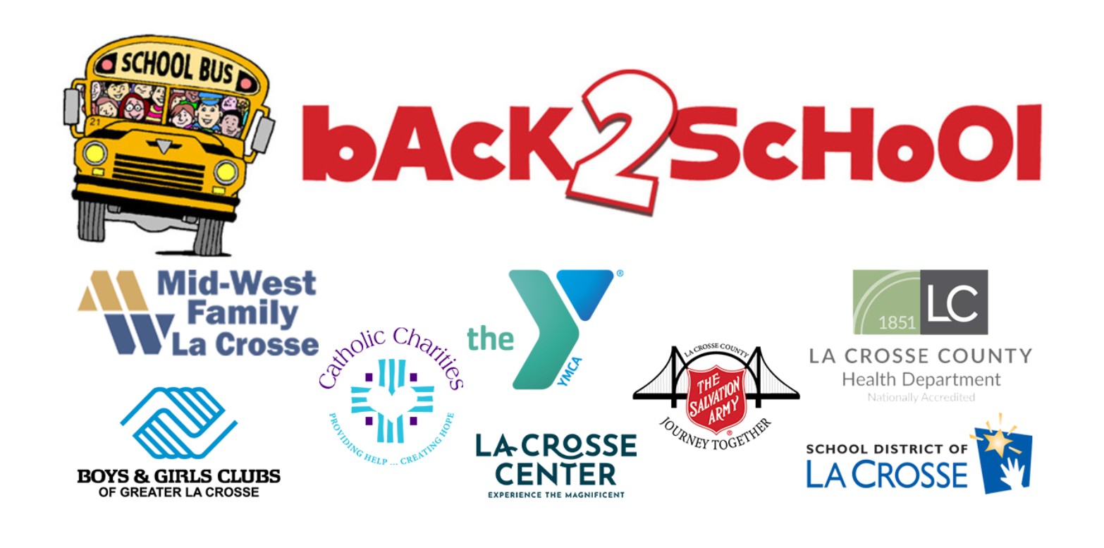 back2school la crosse organization logos