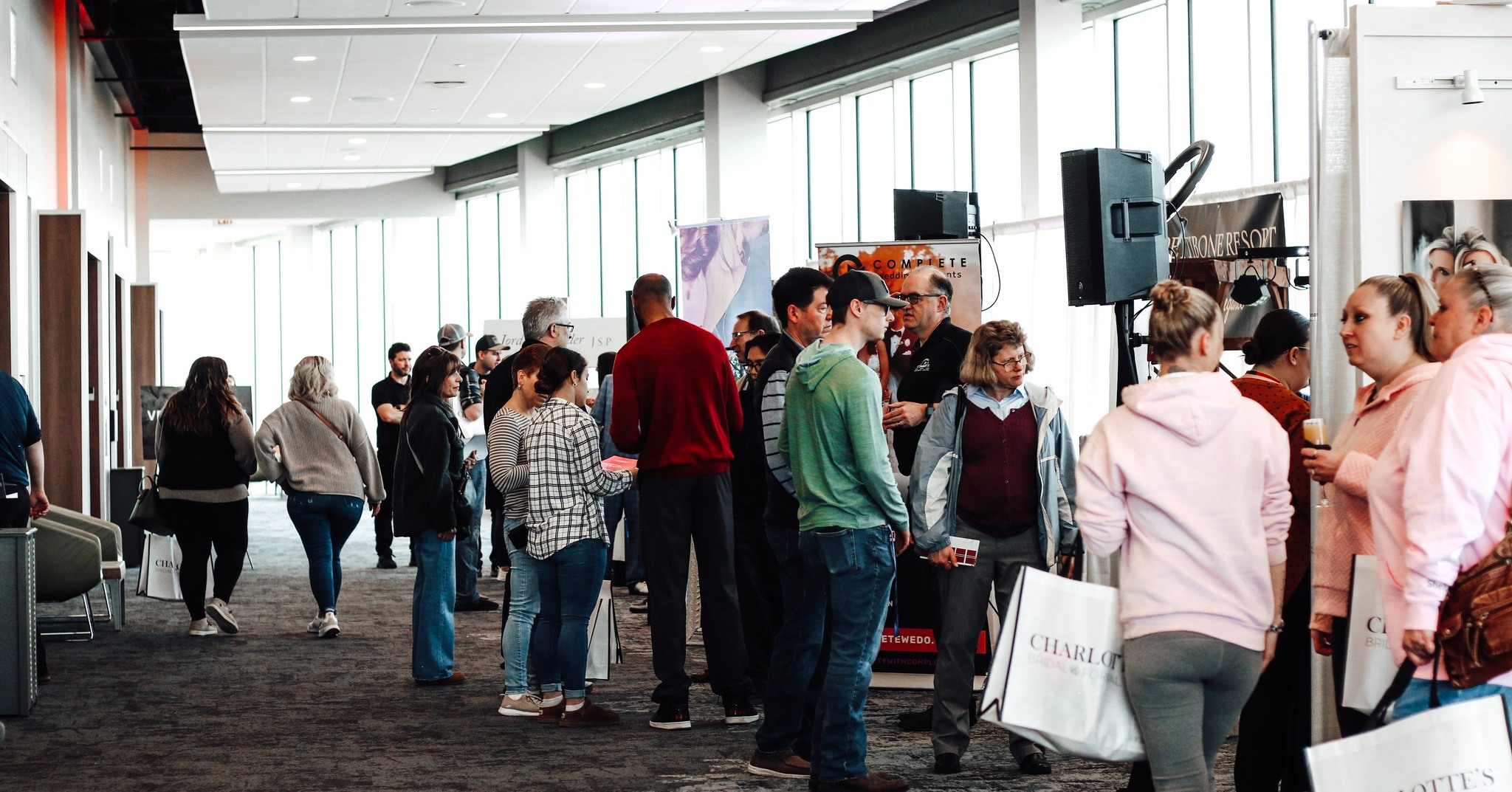 People attending Wedding World in La Crosse Wisconsin.